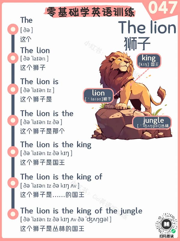 047 The lion – Reading Practice for Kids The lion – Reading Practice for Kids